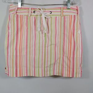 Jones New York Sport Women's Pastel Multi Color Stripe Skort Size 10